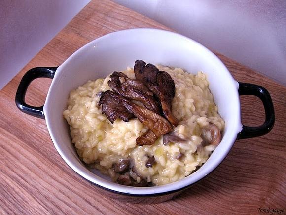 Risotto z boczniakami
