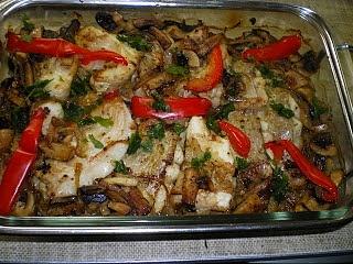 Sum na pasternaku z pieczarkami