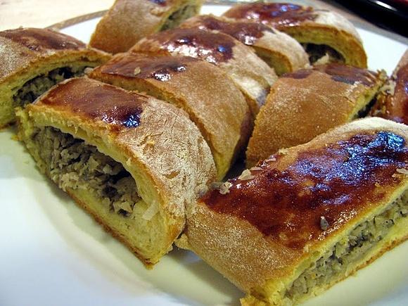 Paszteciki z farszem z kapusty i pieczarek