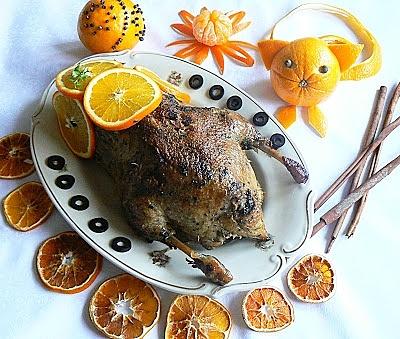 Kaczka w pomarańczach