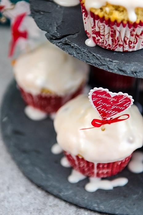 Walentynkowe muffinki z żurawiną