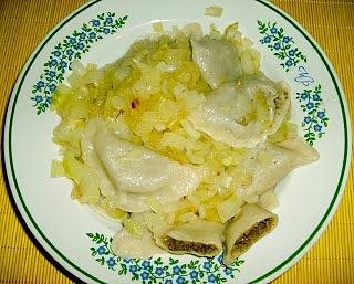 Pierogi odsmażane z cebulą