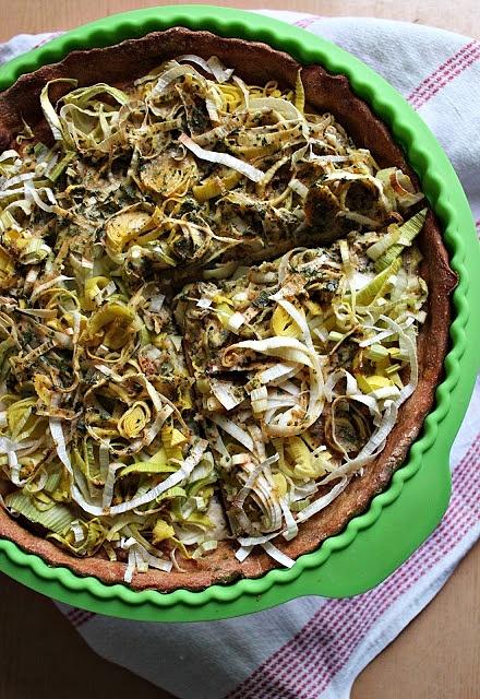Pełnoziarnista tarta porowa bez tłuszczu