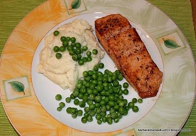 Łosoś z puree z kalafiora na diecie lchf