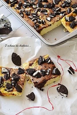 Sernikobrownies z ciasteczkami Oreo