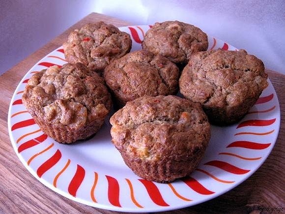 Pełnoziarniste wytrawne muffinki z krewetkami i imbirem