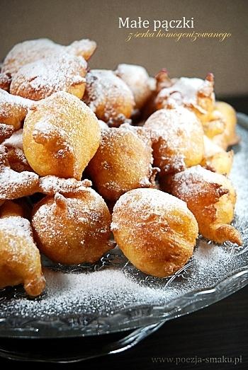 Małe pączki z serka homogenizowanego błyskawiczne