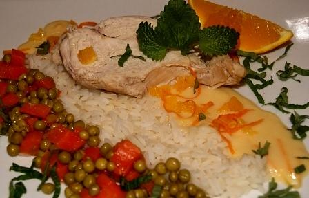 Kurczak w pomarańczowej potrawce