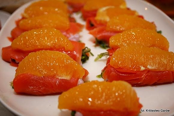 Łosoś malinowo pomarańczowy na przystawkę
