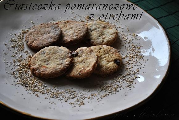Pomarańczowe ciasteczka z otrębami