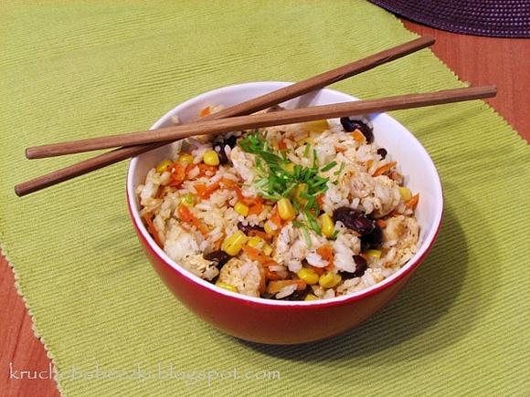 Risotto z kurczakiem i warzywami