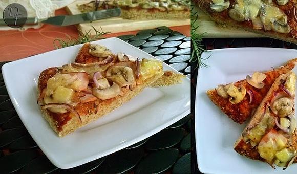 Pizza na cieście z kaszą gryczaną - przepis fit i zdrowy