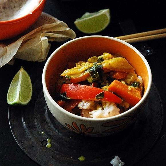 Niedzielne curry z papryką i marchewką