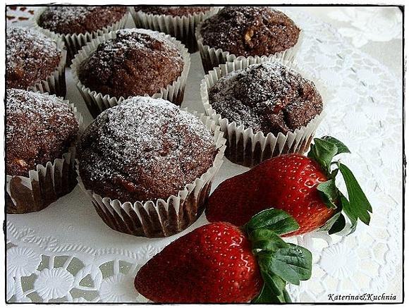 Muffiny czekoladowe z nutą banana