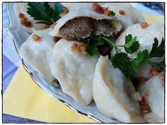 Pierogi z soczewicą i cebulą