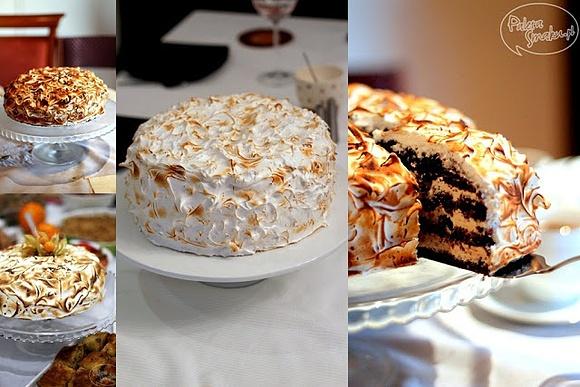 Opalany tort kawowy