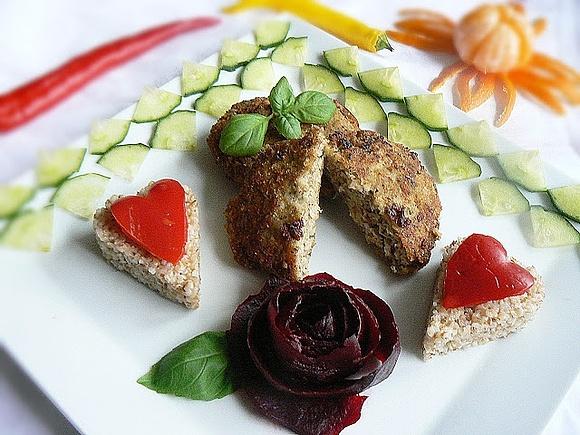 Mielone z kaszą jęczmienną i pieczonym burakiem