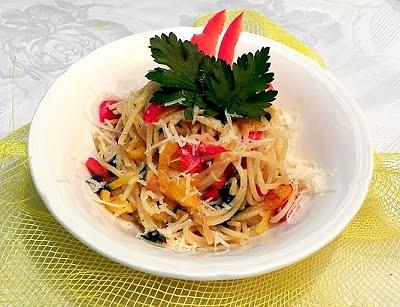 Spaghetti aglio olio dla dzieci