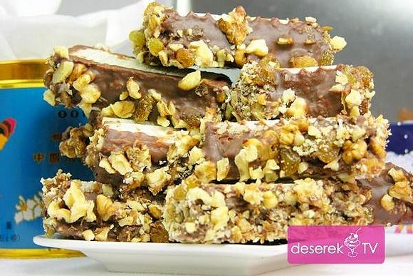 Batony z orzechami i toffee