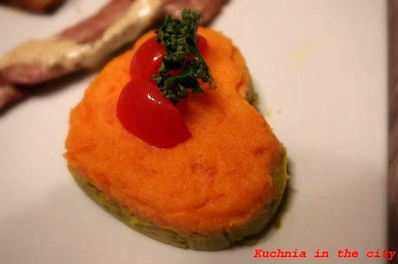 Niebiańskie purée z marchewki i zielonego groszku