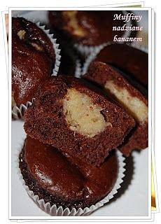 Muffinki z bananem i kakaem