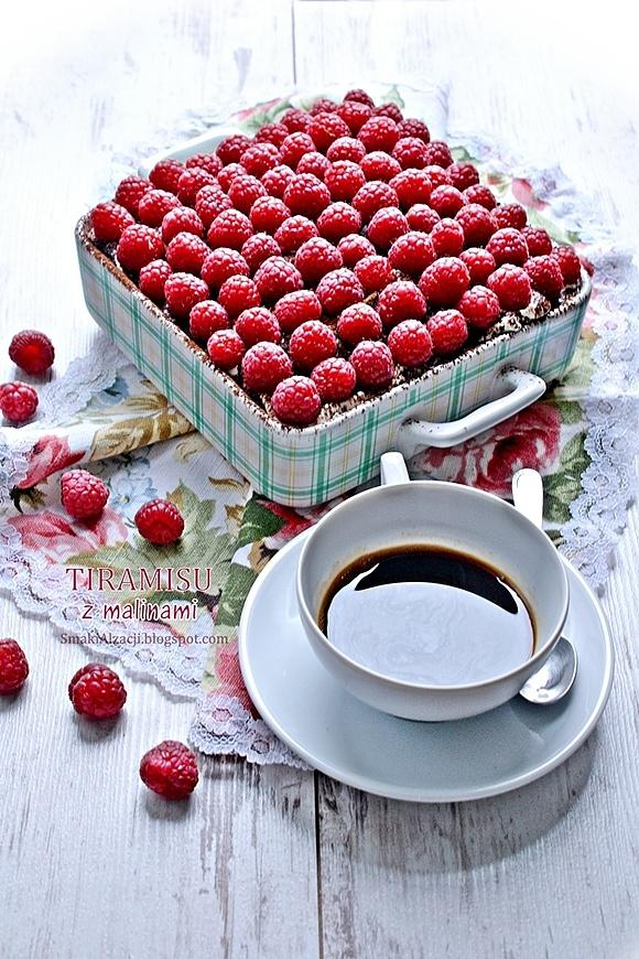 Tiramisu z malinami