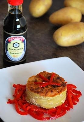 Zapiekane ziemniaki w sosie sojowo-musztardowym