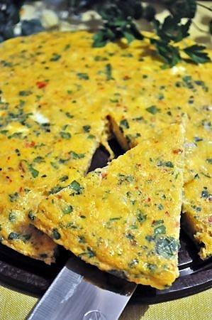 Omlet z cebuli i ziemniaków