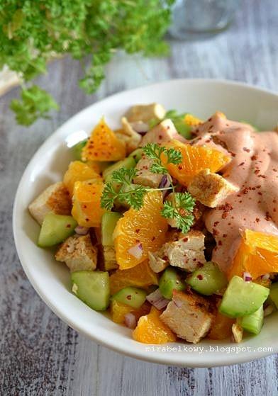 Arabian chicken and orange salad