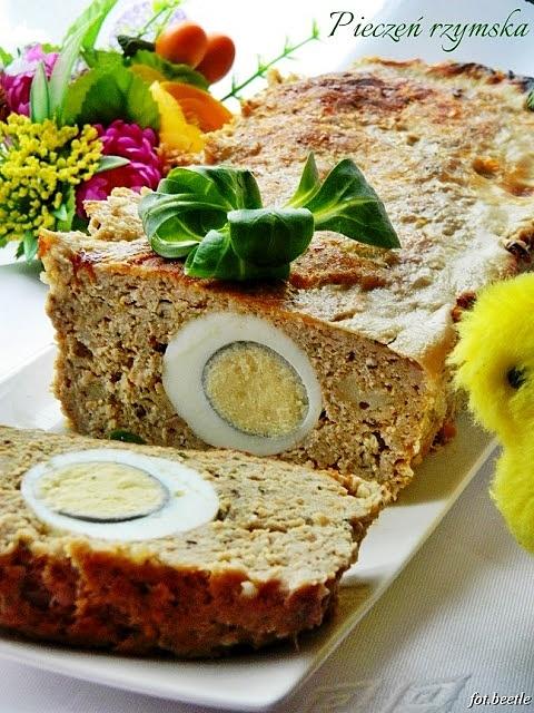Pieczeń rzymska klops z jajkiem