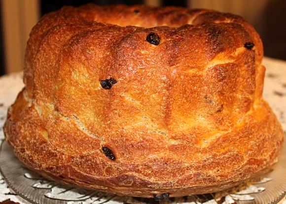 Baba z bakaliami na zakwasie bez jajek i mleka