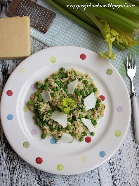 Risotto bianco i risotto z groszkiem i kozim serem