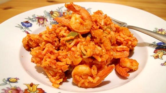 Jambalaya z krewetkami i wieprzowiną