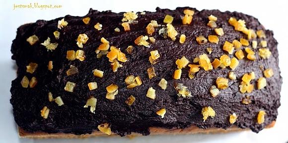 Marmurkowa babka ucierana z kremem ganache