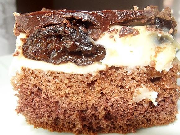 Ciasto pijana śliwka z budyniem
