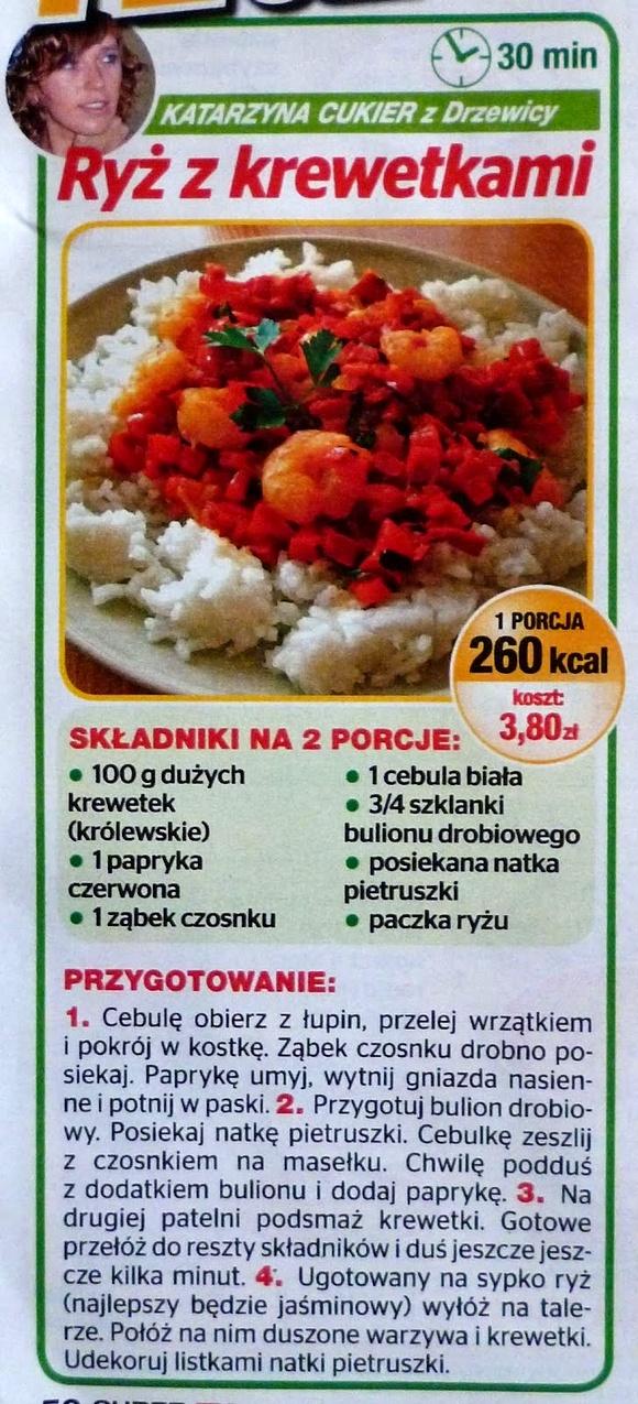 Krewetki w sosie paprykowym