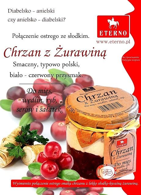 Chrzan z żurawiną - dodatek do mięs, wędlin i serów