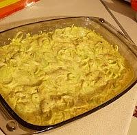 Zapiekany kurczak w porach i sosie curry