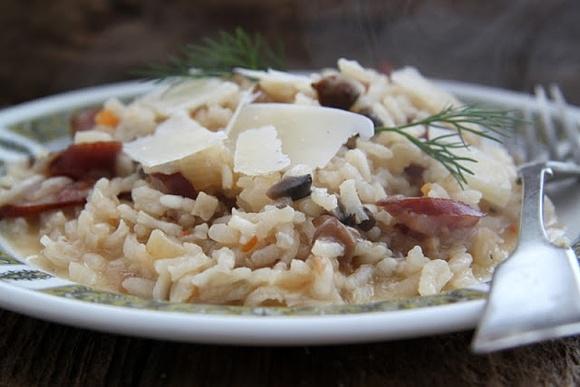 Risotto z kabanosami