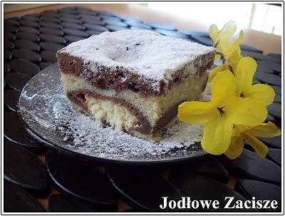 Ciasto z kuleczkami twarogowo-kokosowymi do kawy