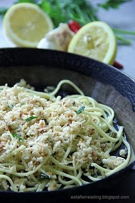 Linguine z kalafiorowym pesto