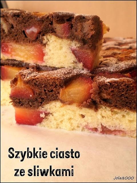 Szybkie ciasto ze śliwkami