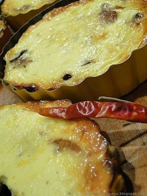 Tarta z bakłażanem na spodzie z pumpernikla