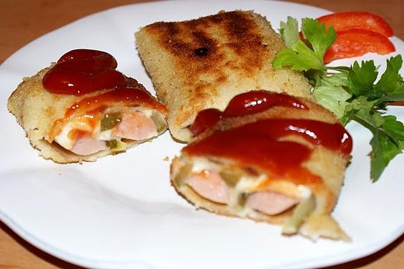 Krokiety z parówką