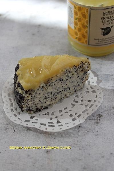 Sernik makowy z lemon curd