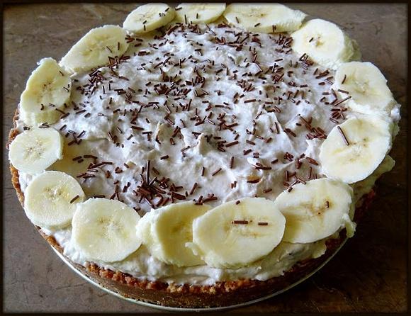 Kremowe ciasto czekoladowo-bananowe