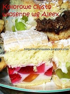 Wiosenne ciasto na bazie biszkoptu według Aleex