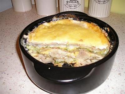 Ryba w naleśniku lasagne