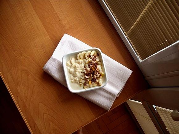 Śniadanie gruszkowo-bananowe z kakao