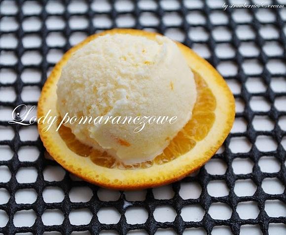 Lody pomarańczowe na zimno z jogurtem i skórką pomarańczową